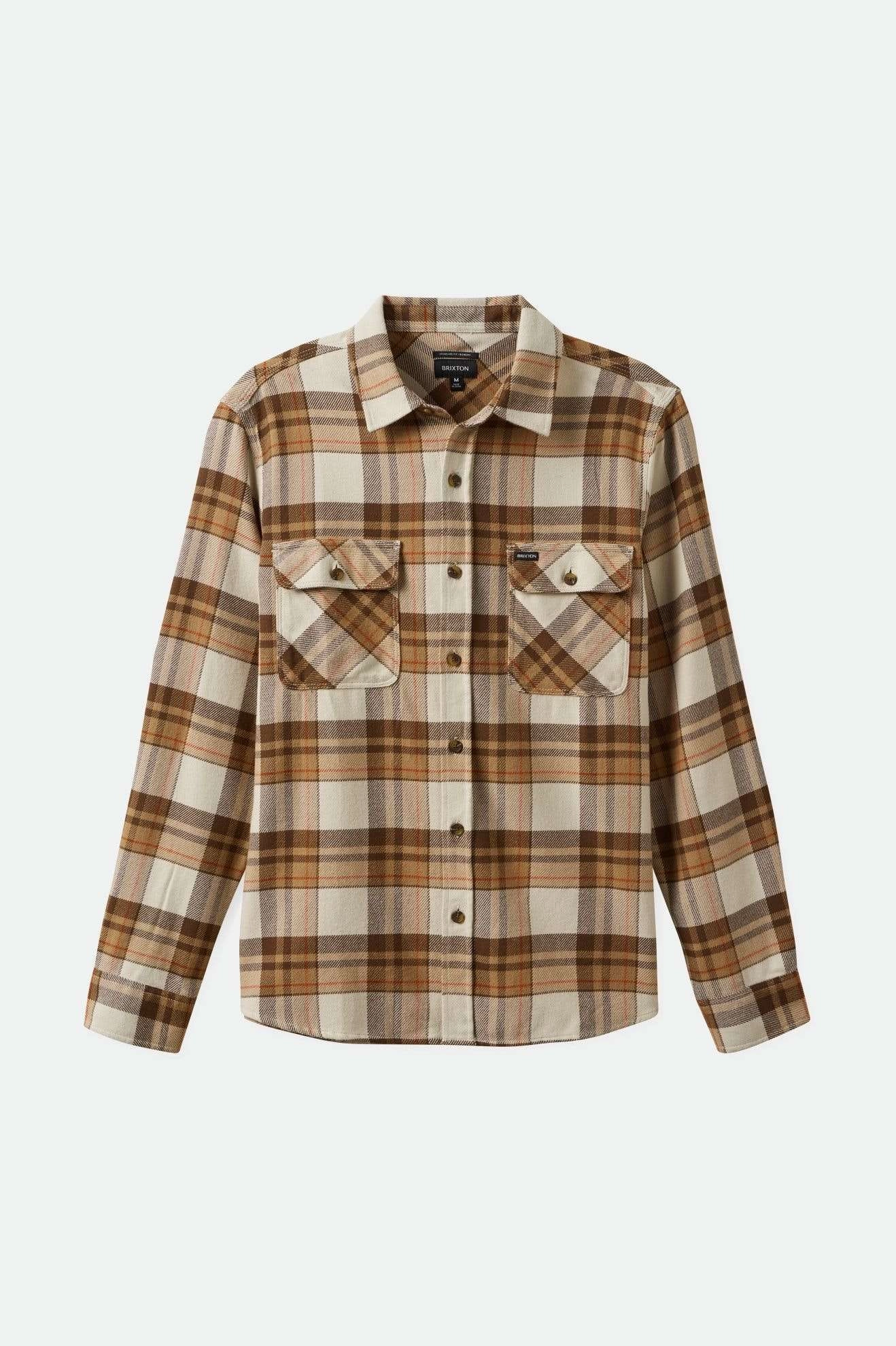 Student Essential Outdoor Gear Bowery L/S Flannel - Whitecap/Pinecone Brown/Burro Brown