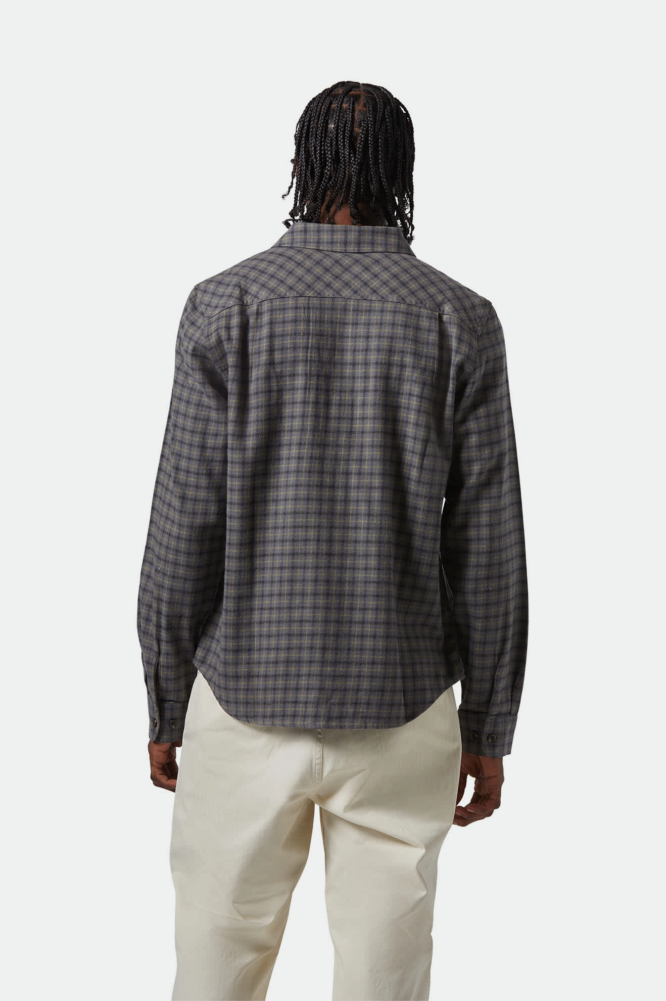 Bowery Lightweight Ultra Soft L/S Flannel - Charcoal/Ray Flower/Black Breathable mesh