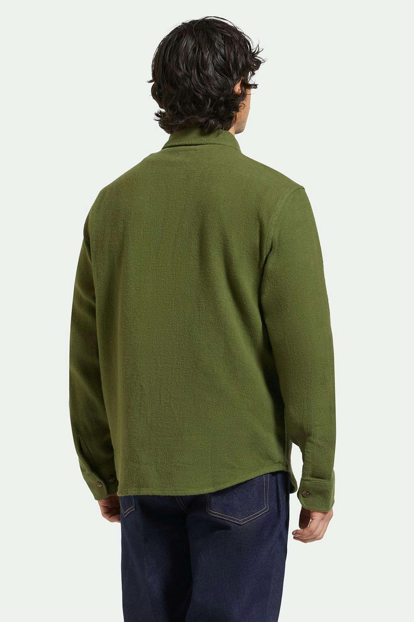 Bowery Textured Loop Twill L/S Overshirt - Cypress Green Social Meetup Neutral Tones