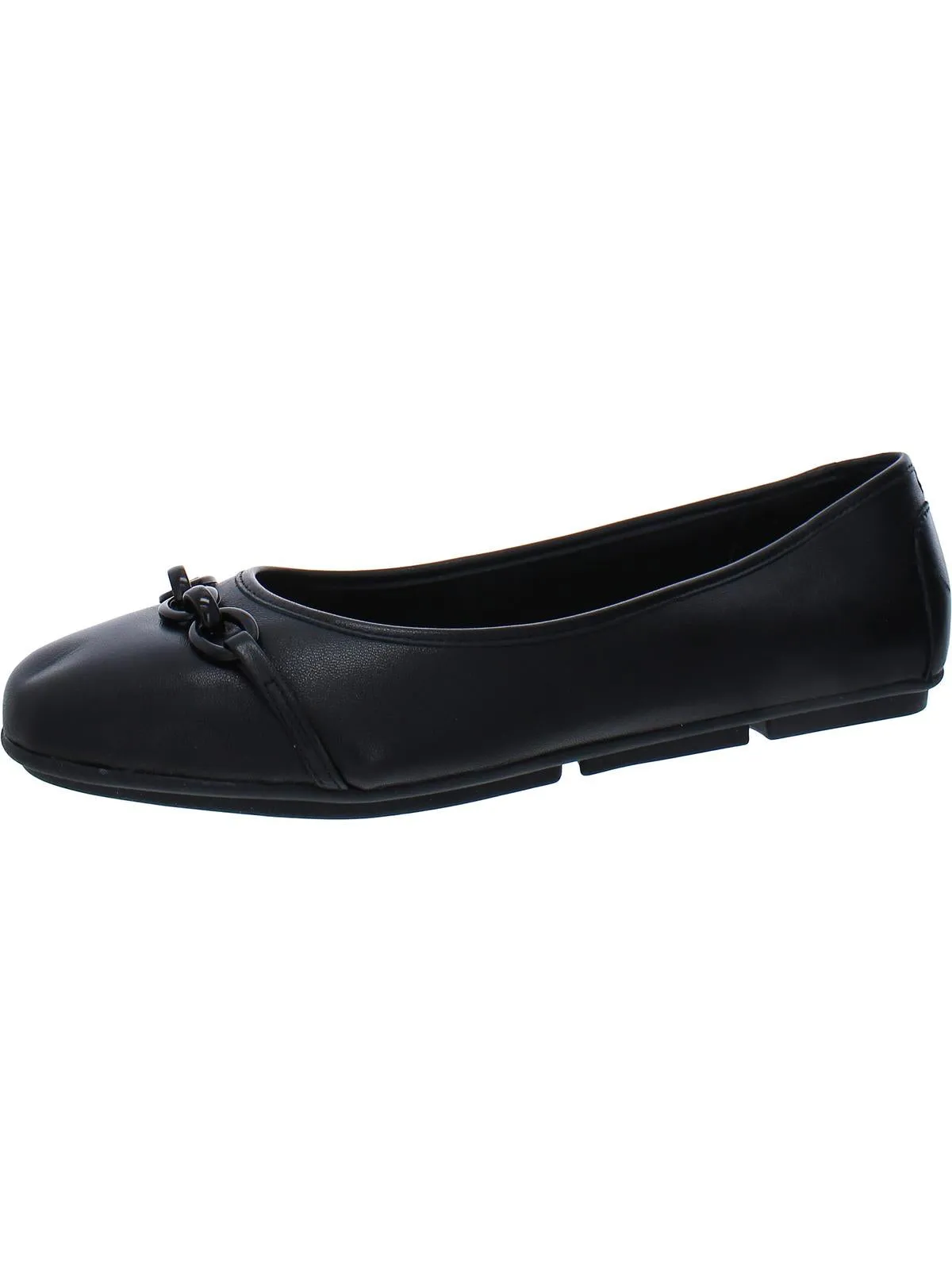 Grass Path Simple Style Brandi Womens Leather Chain Loafers