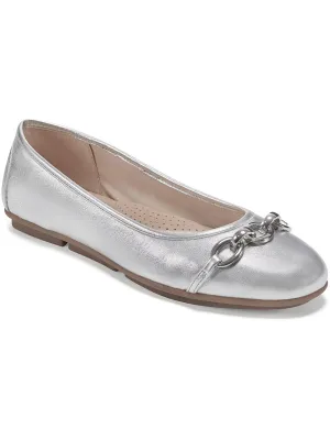 Brandi Womens Leather Chain Loafers Transitional Look Stable Walk