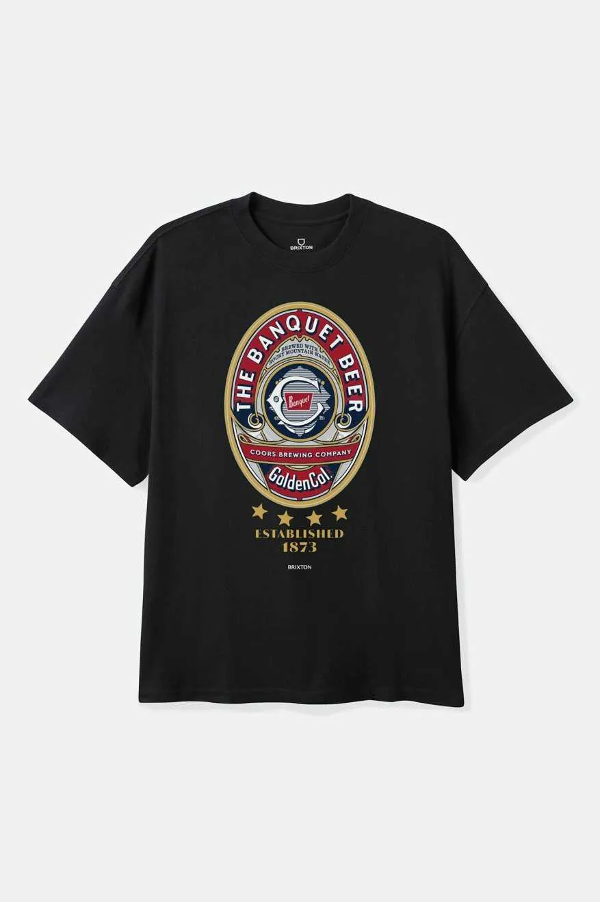 Coors Start Your Legacy Banquet S/S Standard T-Shirt - Black Sophisticated Casual