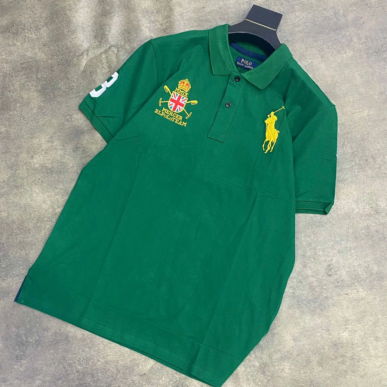 Polo Ralph Lauren Green Cross Mallet Polo Geometric precision