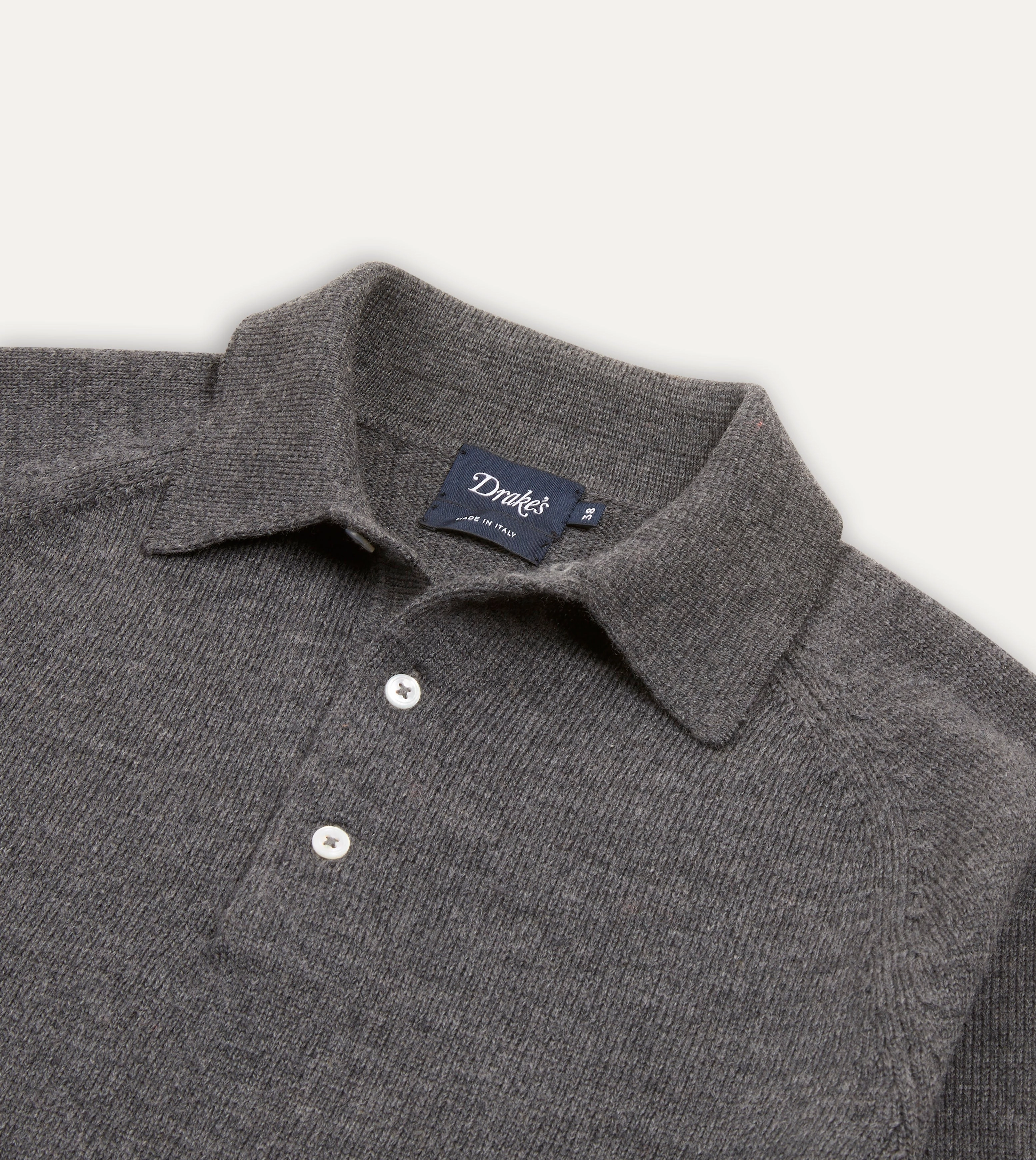 Cozy Comfort Grey Merino Wool Knitted Polo