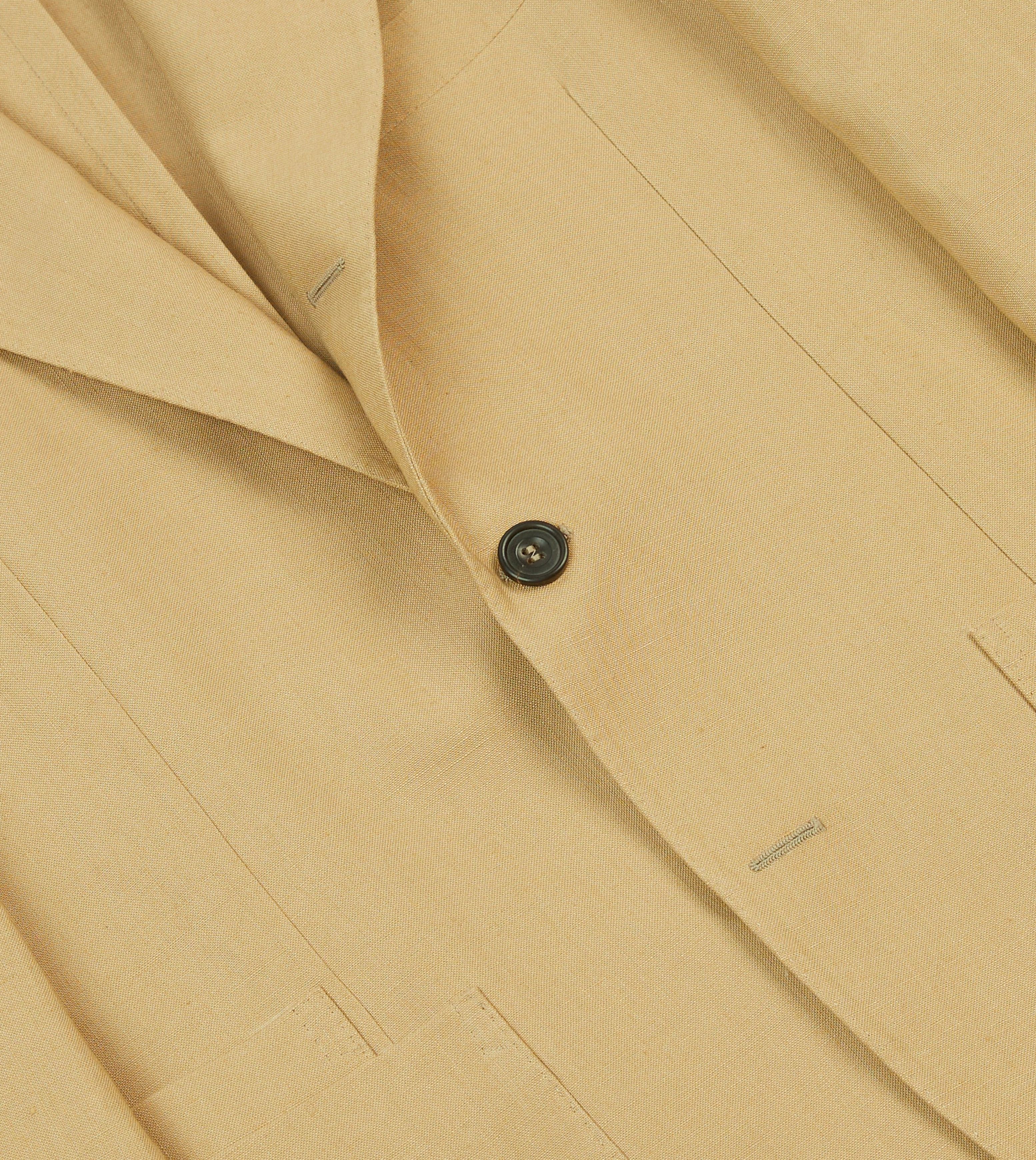 Sand Irish Linen Tailored Jacket Workday Comfort Business Design