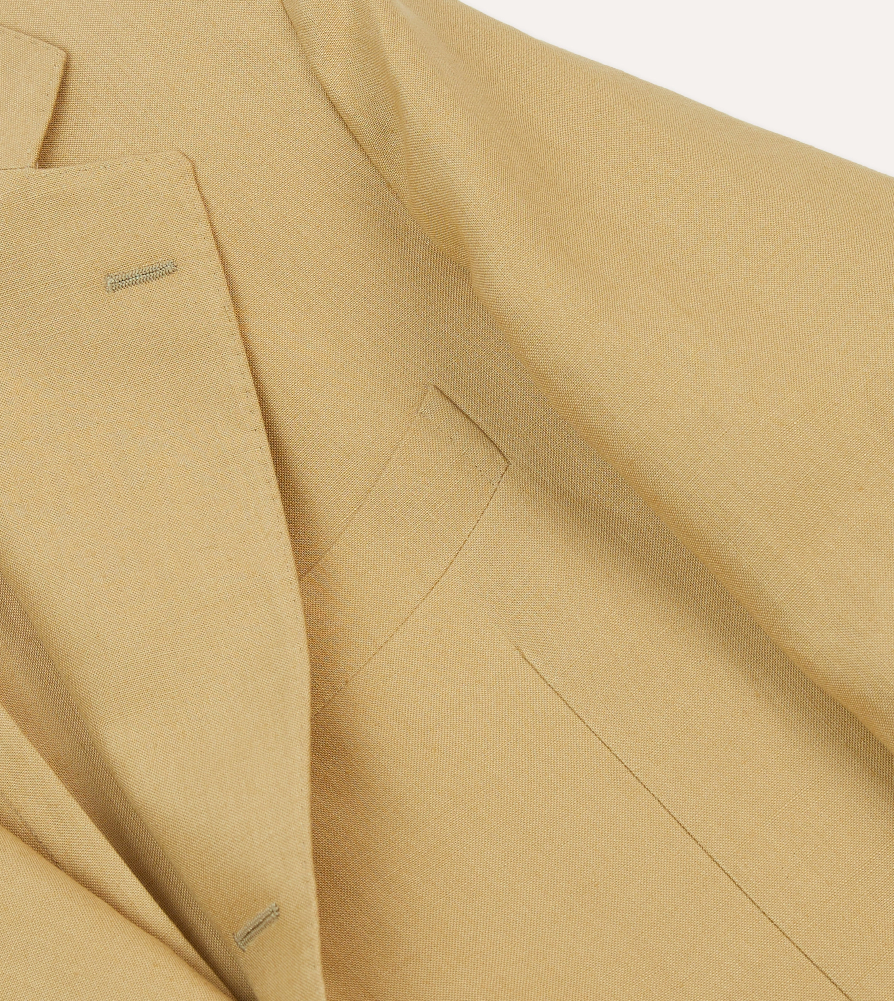 Sand Irish Linen Tailored Jacket Luxury Layering