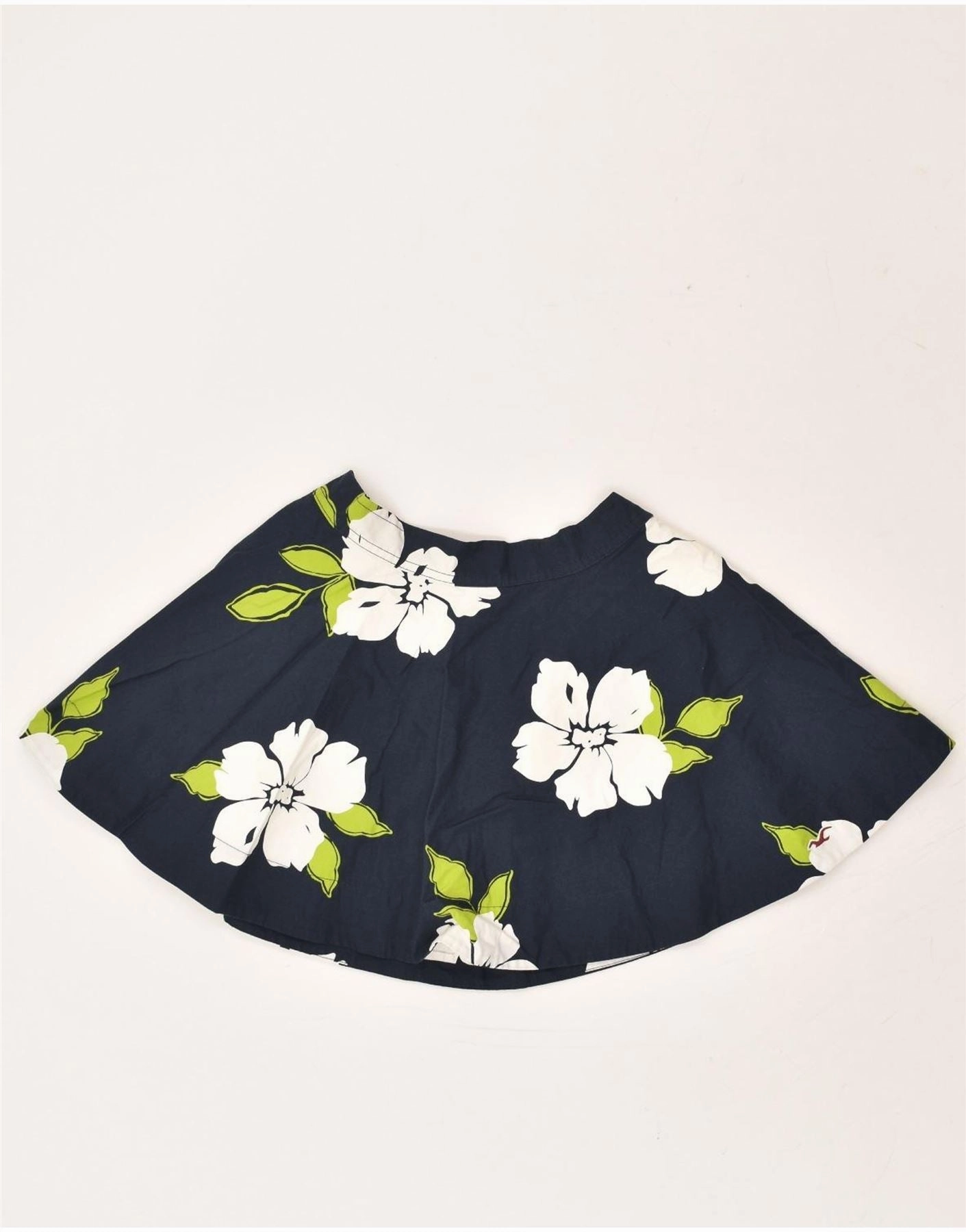 Light And Airy Minimal Motion HOLLISTER Girls Mini Circle Skirt 6-7 Years XS W25 Navy Blue Floral Cotton