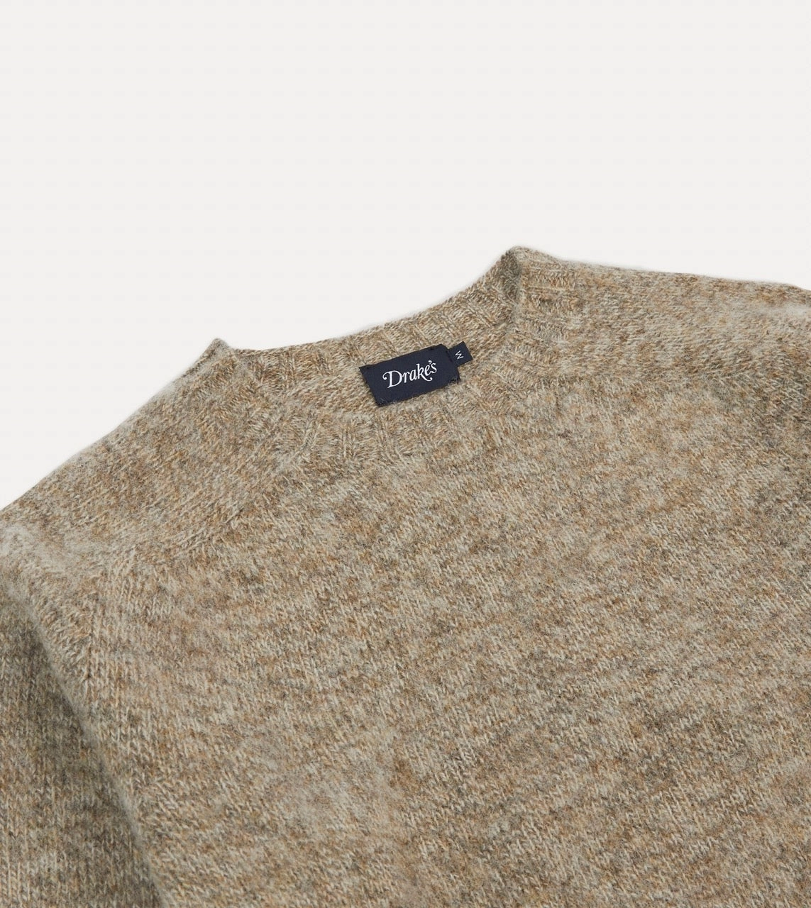 Camel Brushed Shetland Crew Neck Jumper Cold Ready