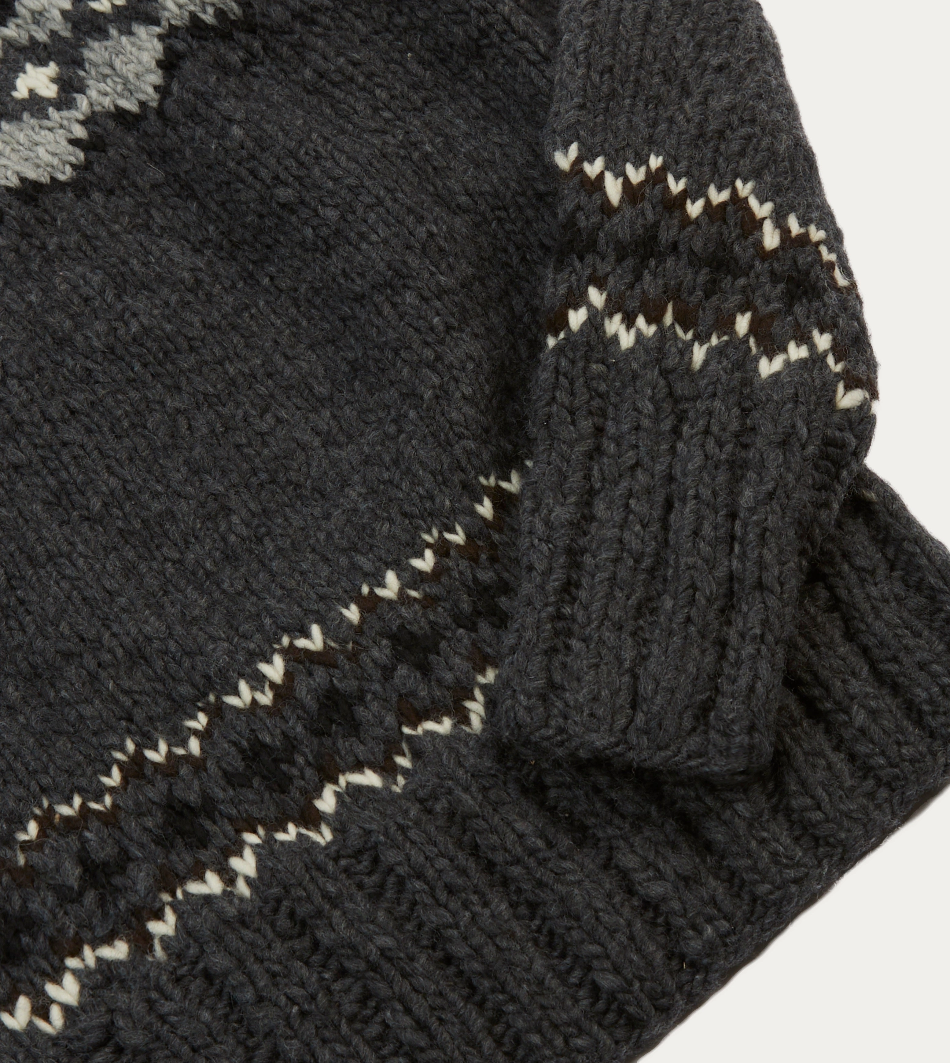 Ready Style Relaxed Cut Chamula Grey Fairisle Merino Jumper