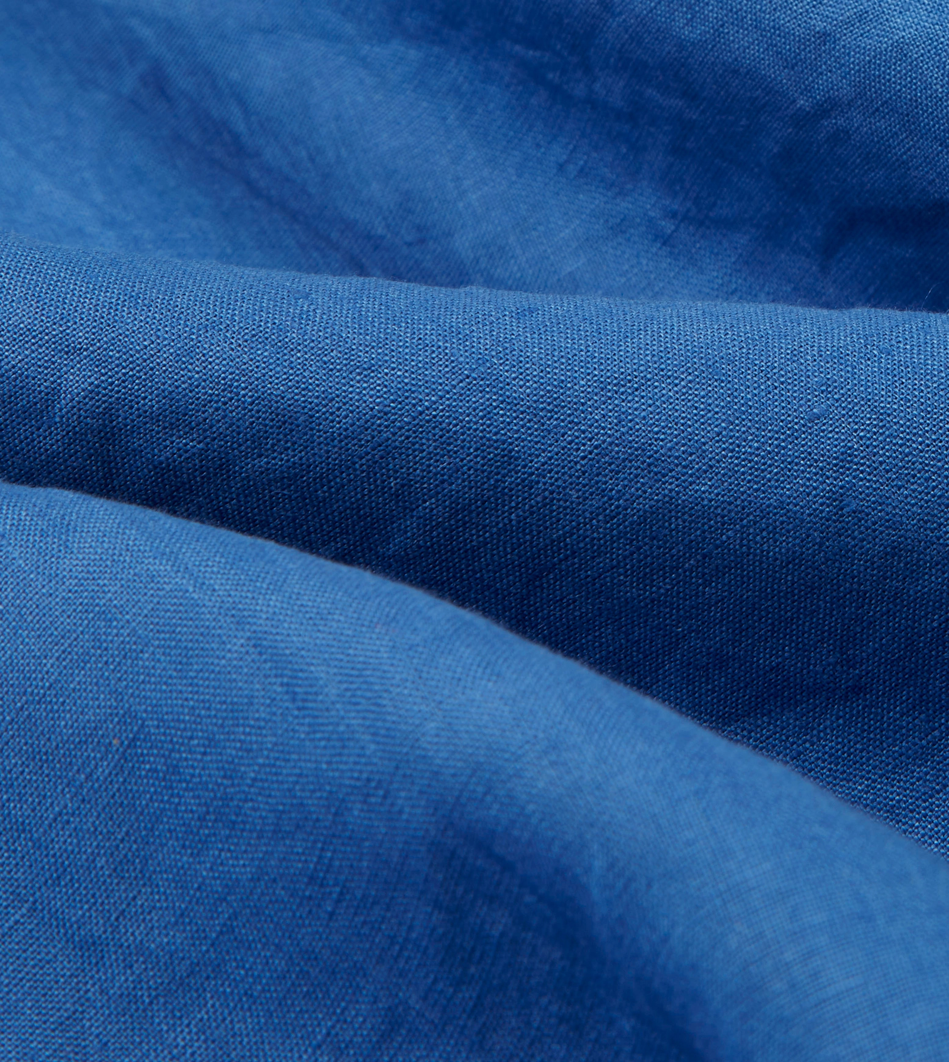 Effortless Comfort Bright Navy Linen Spread Collar