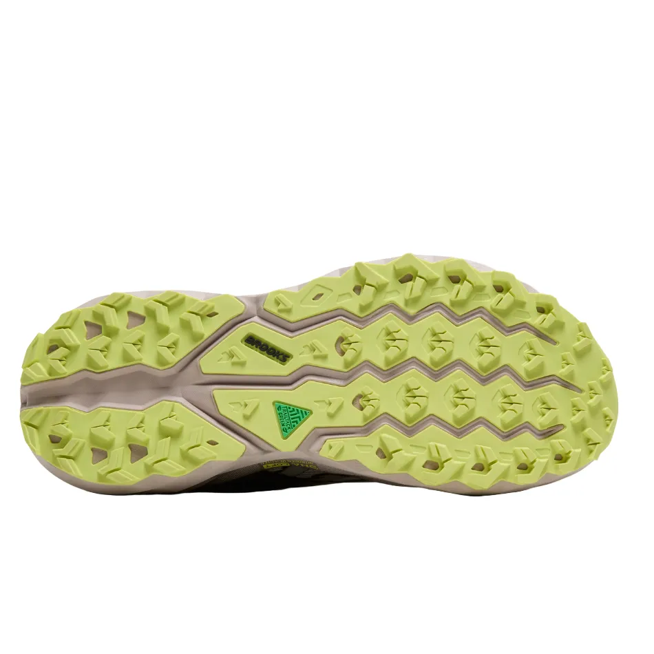 Brooks Men's Cascadia 19 Trail Running Shoes in Chateau/Ebony/Sunny Lime AW25 quick - drying shoes cross - country running