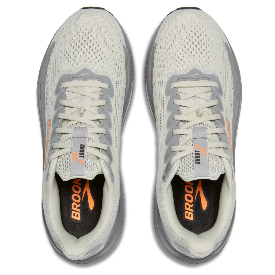 Brooks Men's Ghost 17 GTX Running Shoes in Smoke/Primer Grey/Orange AW25 foam - cushioned shoes Regular Fit