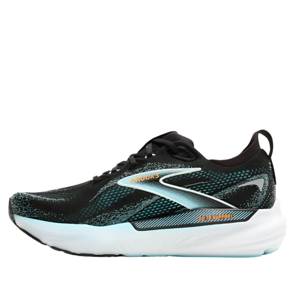 Brooks Men's Glycerin GTS 22 Running Shoes in Black/Atomizer/Blazing Orange AW25 Running - specific running in a famous bridge area shoes