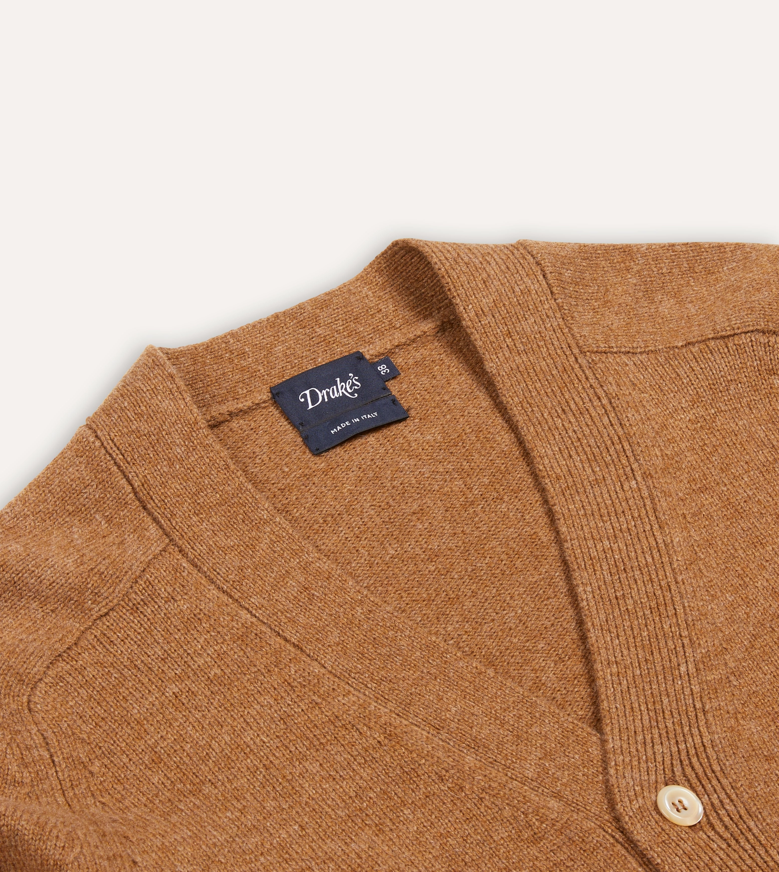 Under Jacket Brown Lambswool 6 Button Cardigan