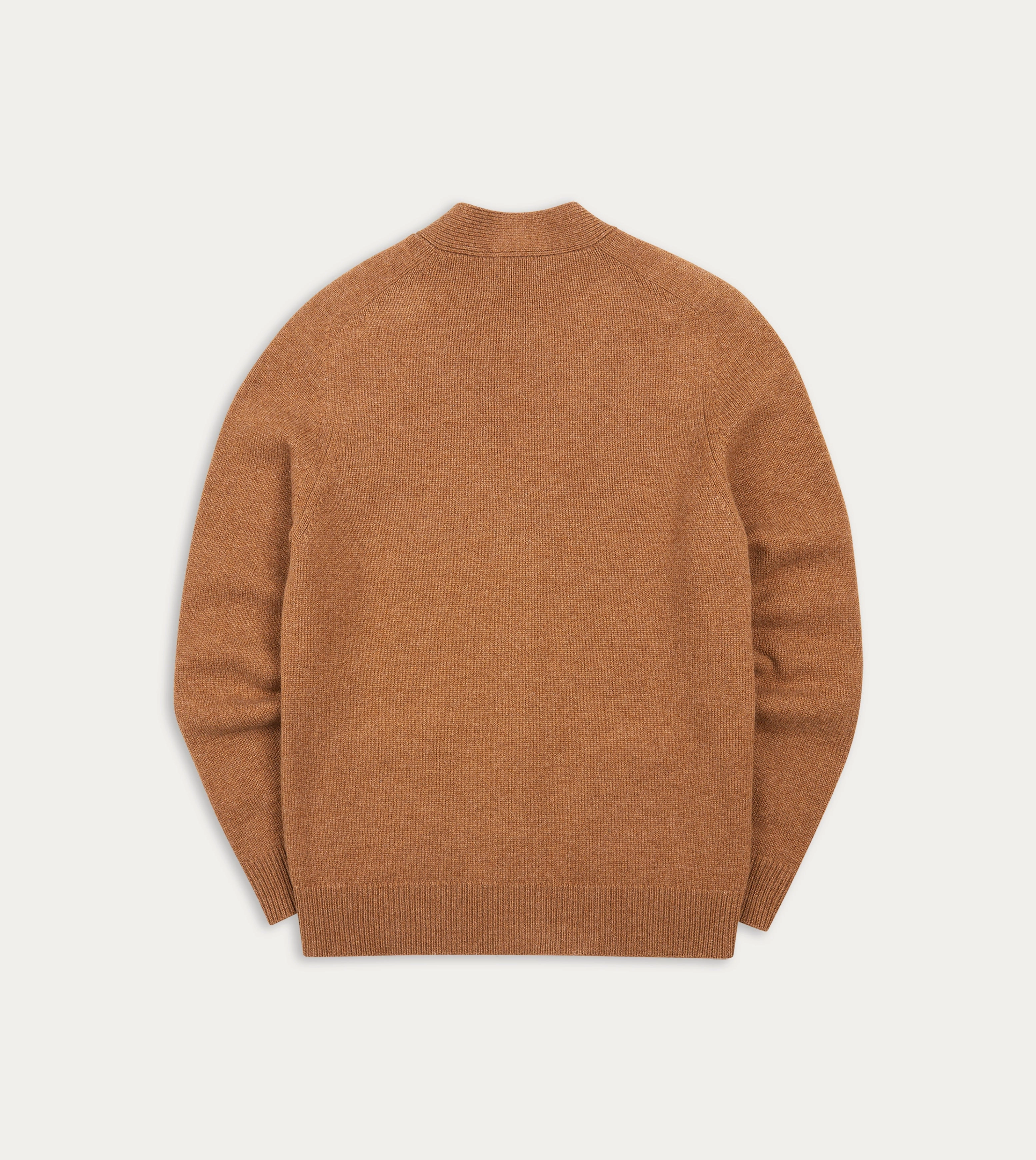 Ethical Production Certified Brown Lambswool 6 Button Cardigan