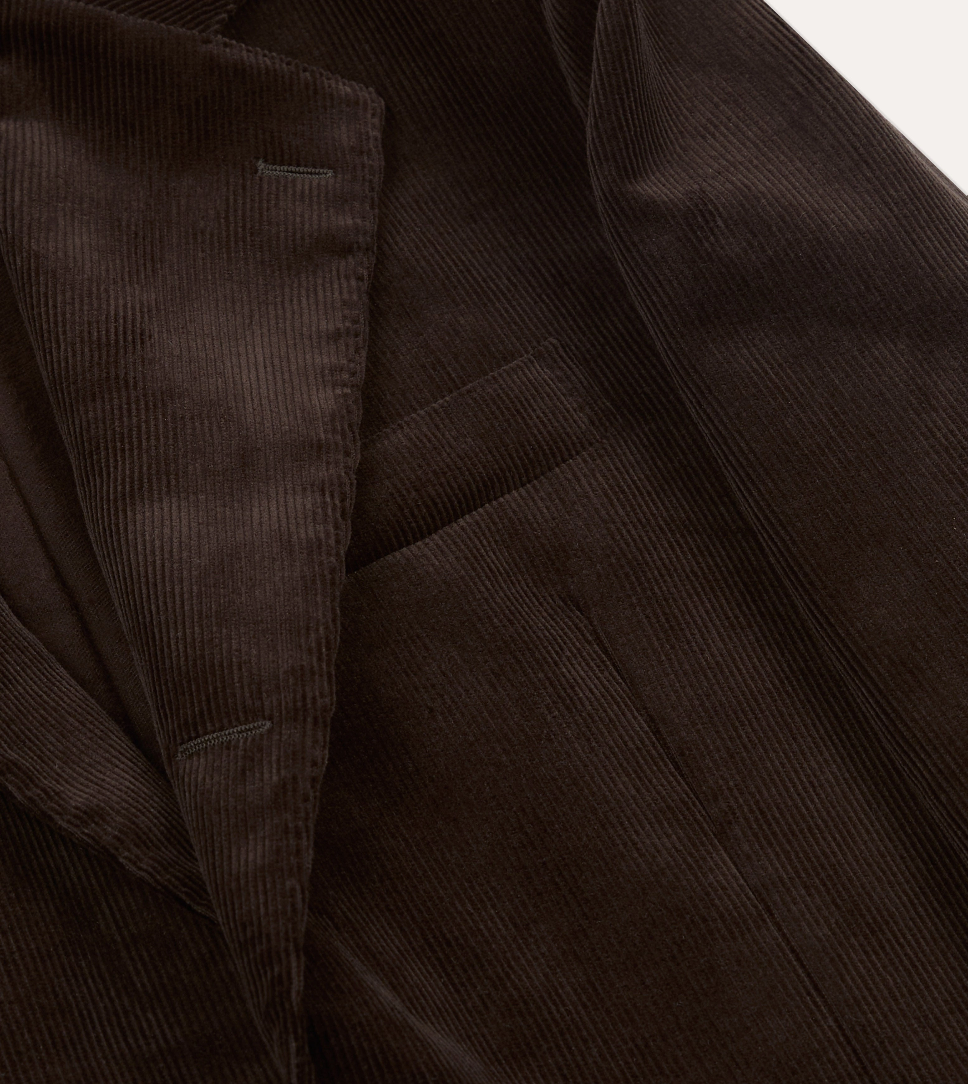 Brown Mid-Wale Cotton Corduroy Tailored Jacket Comfort Layer Wear Comfortable Design