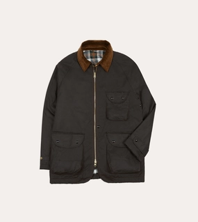 Brown Waxed Coverall Jacket Adventure Layer