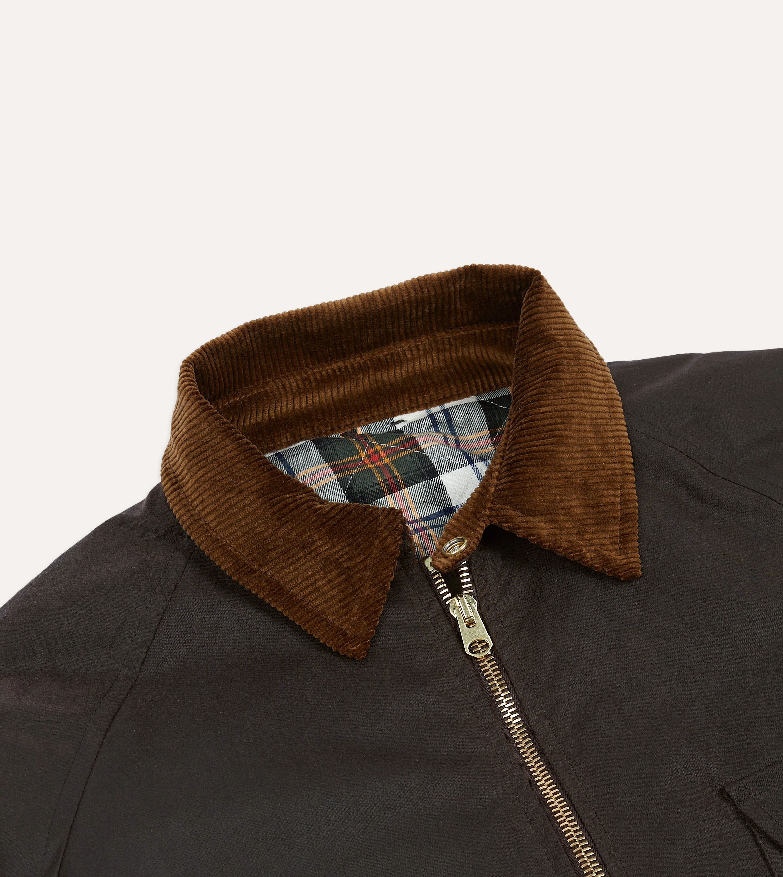 Brown Waxed Coverall Jacket Relaxed Layer