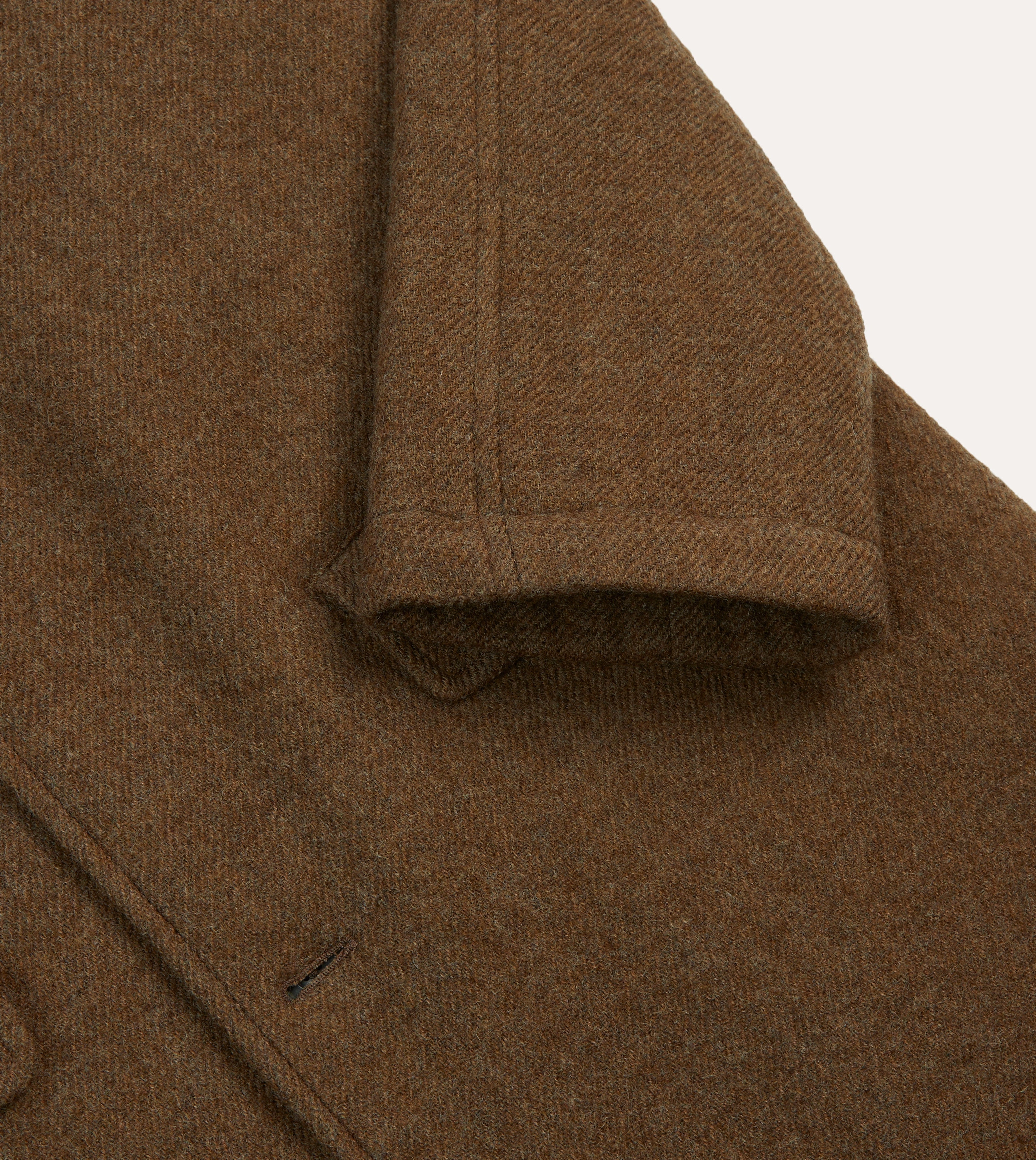 Brown Wool Car Coat Dry Touch