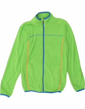 BRUGI Boys Fleece Jacket 11-12 Years Green Polyester Unique Patchwork