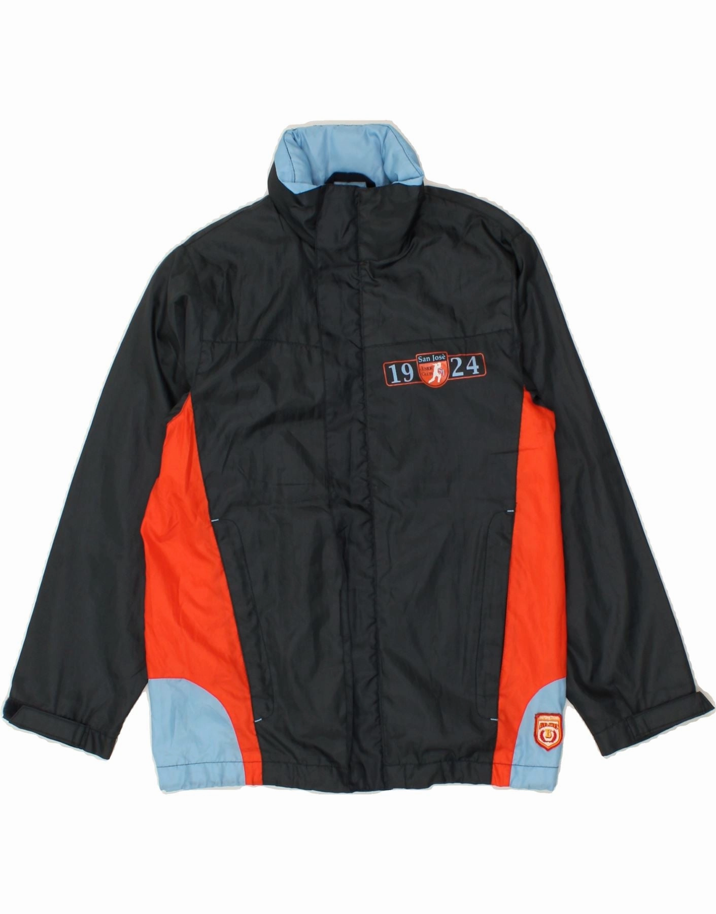BRUGI Boys Hooded Rain Jacket 9-10 Years Black Colourblock Polyamide All-Purpose Jacket Simple Look