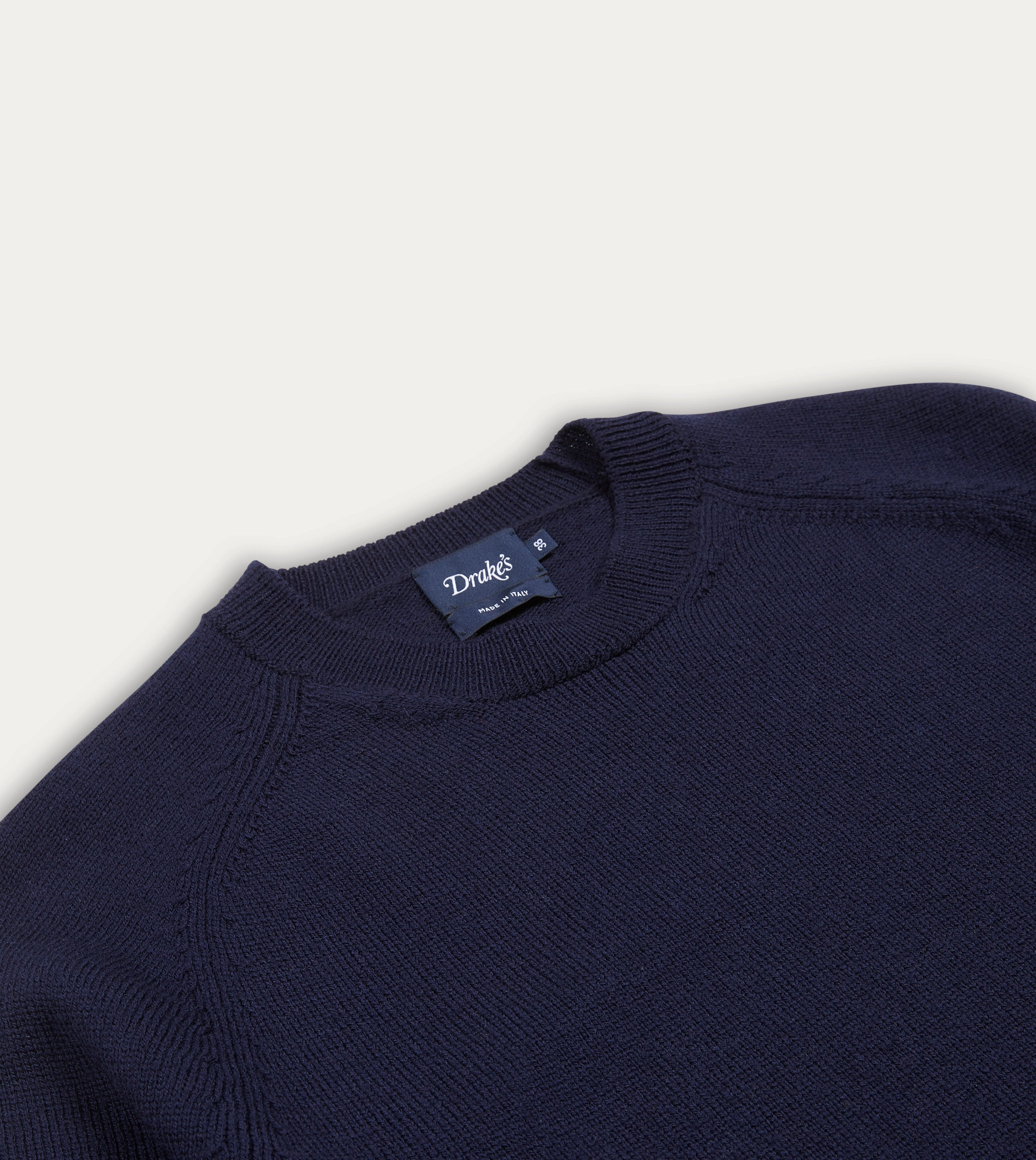 Navy Merino Crew Neck Jumper Chic Comforted