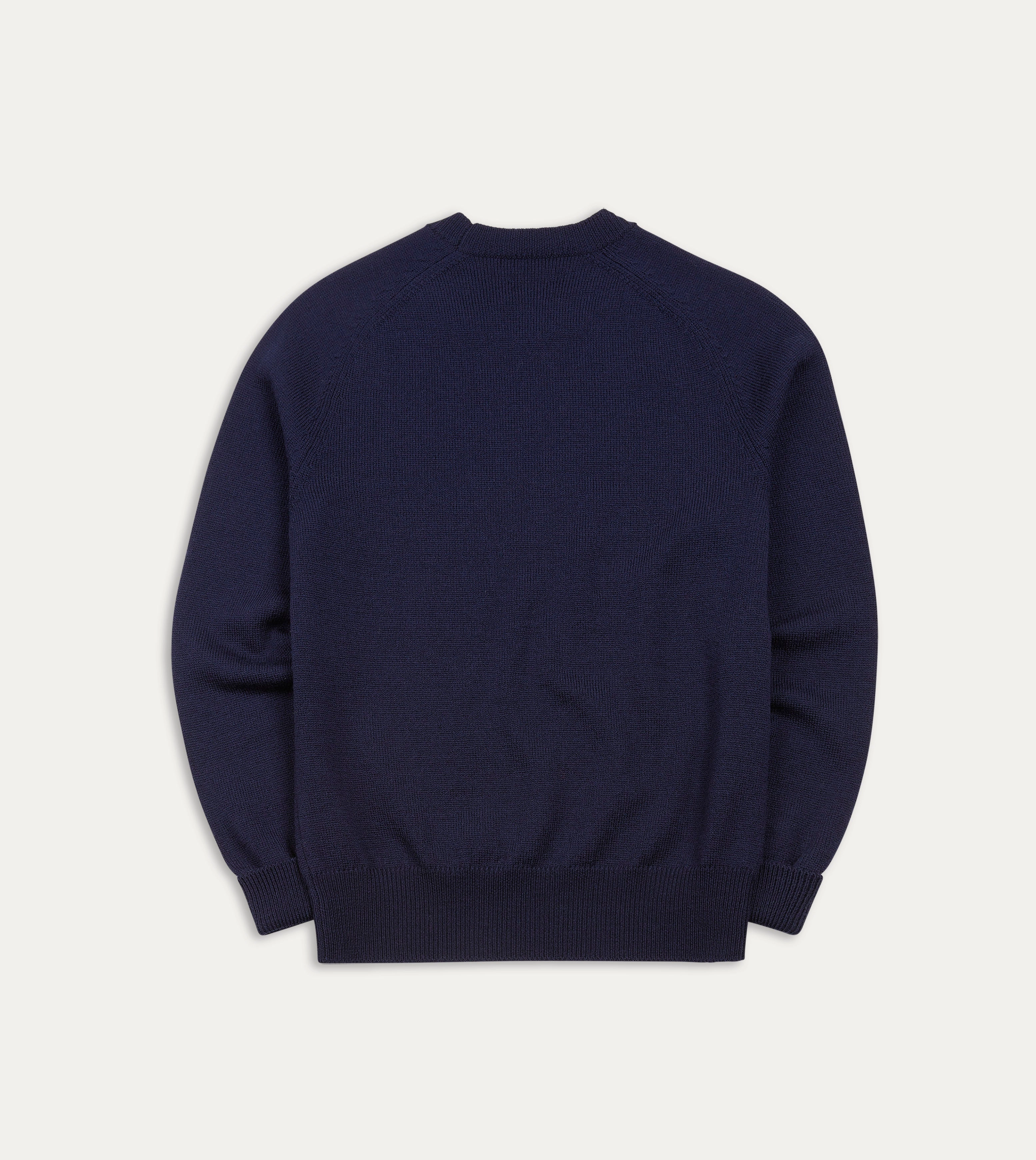 Navy Merino Crew Neck Jumper Layer Ready