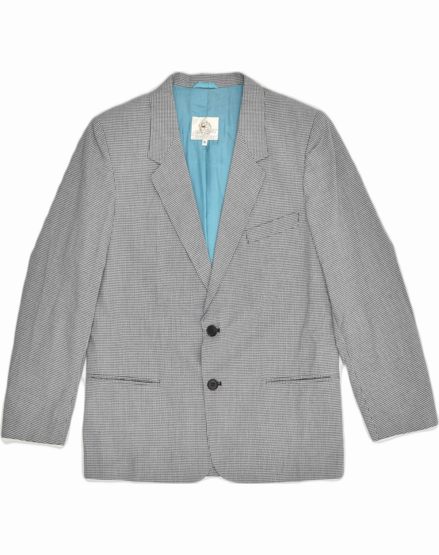 Eco-friendly hot - weather option PEPPERINO Boys 2 Button Blazer Jacket 15-16 Years Grey Check Polyester