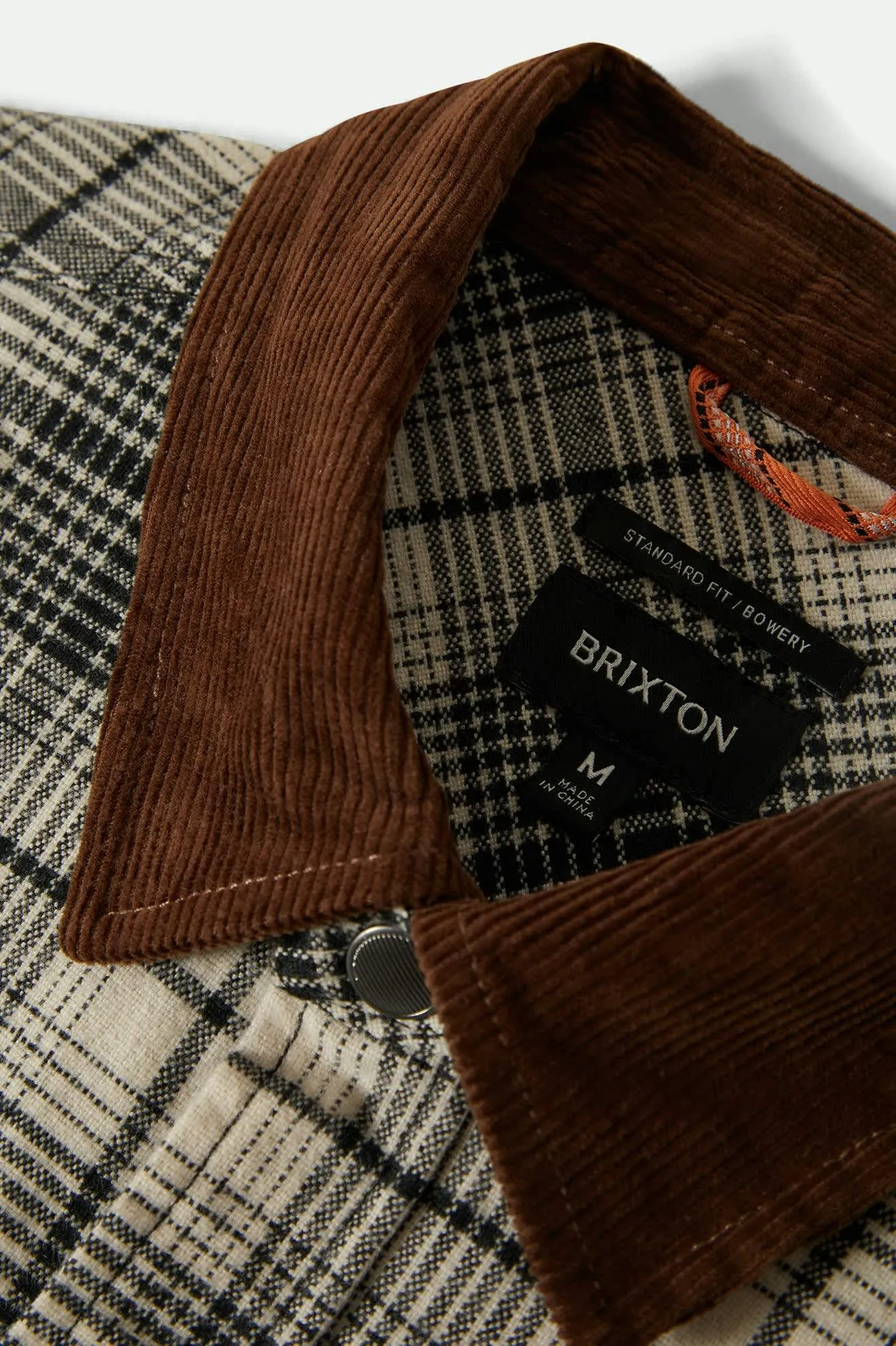 Builders Bowery Performance Flannel - Off White/Black Affordable Luxury