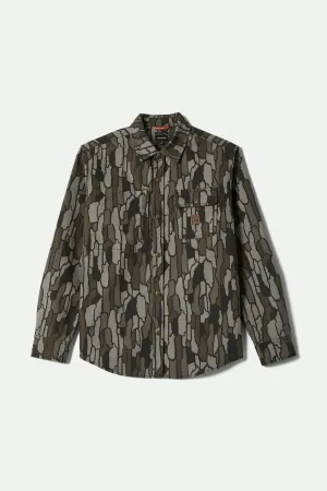 Sports Ready Pure Cotton Builders Stretch L/S Overshirt - Bark Camo