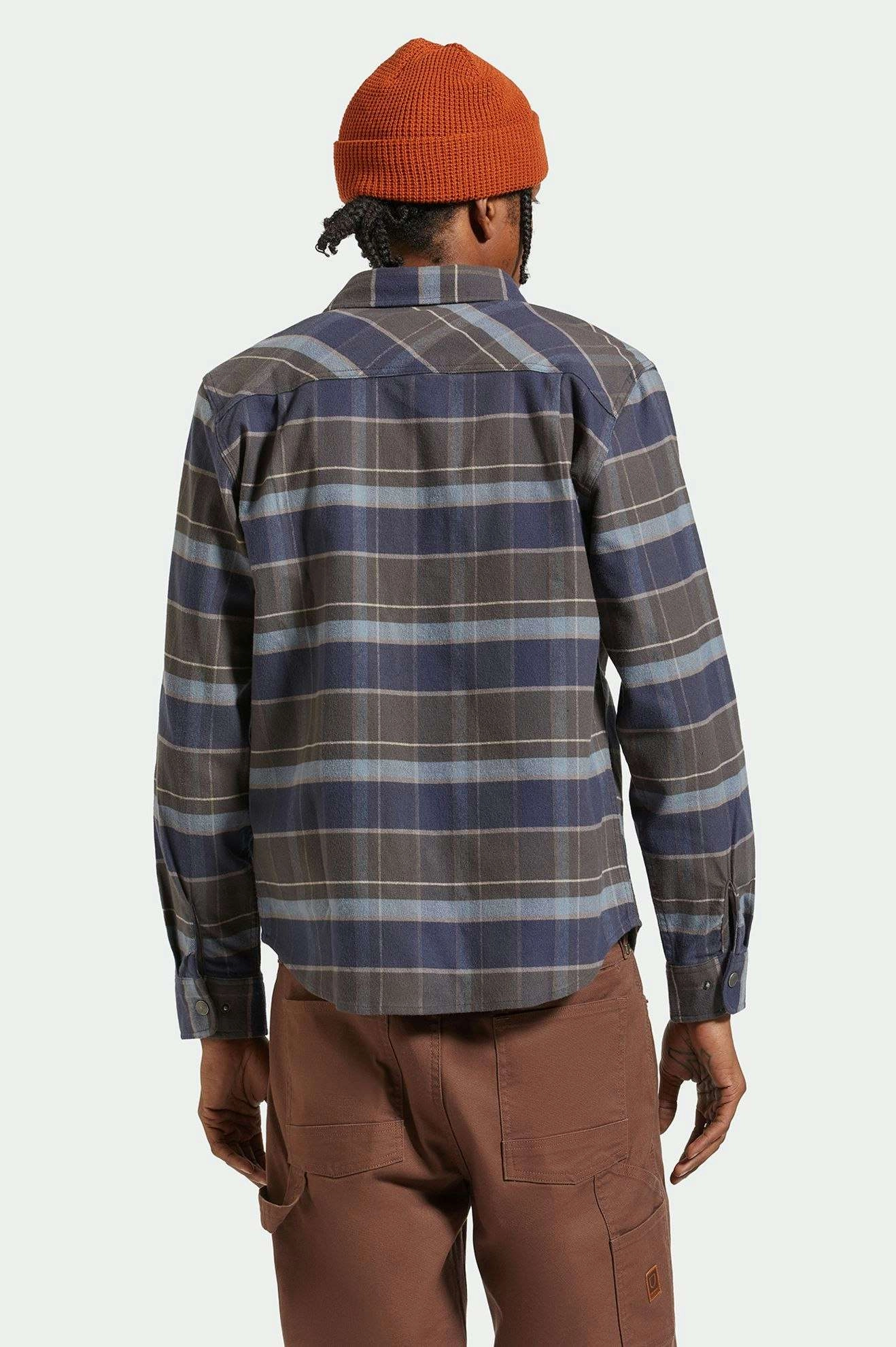 formal dinner Builders Bowery Stretch Water Resistant L/S Flannel - Washed Navy/Black/Coronet Blue
