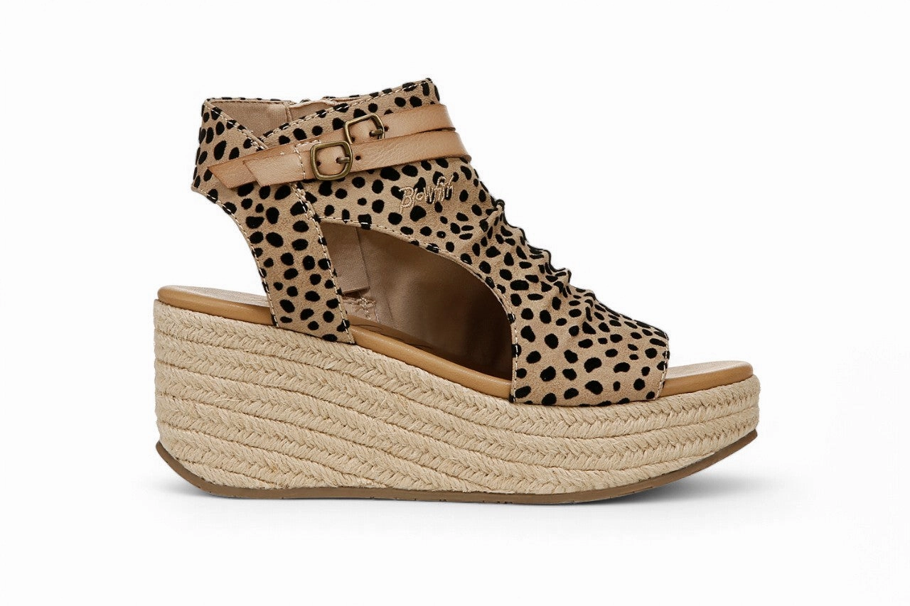 Blowfish Malibu Women's Brown Wedge Sandals - Lacey C Rope Metal Sole