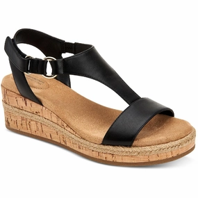 Terrii Womens Faux Leather Cork Wedges Commuter Look Ankle Glow