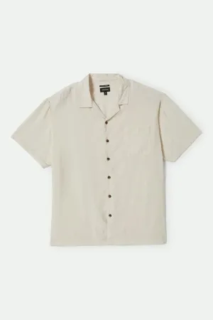 Matte Look Ventilated Back Bunker S/S Camp Collar Shirt - Whitecap