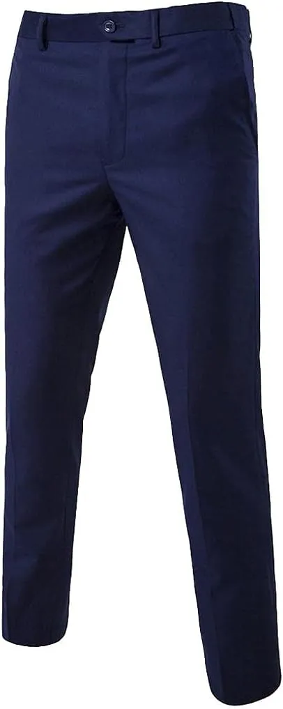 Burband Mens 3 Piece Slim Fit Stretch Suits One Button Peaked Lapel Jacket Blazers Tuxedo Slim Fit Dinner Vests and Pants