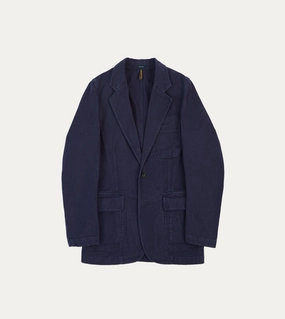 Indigo Heavy Cotton Twill Games Blazer Mk. I Perfectly Tailored Refined Professional