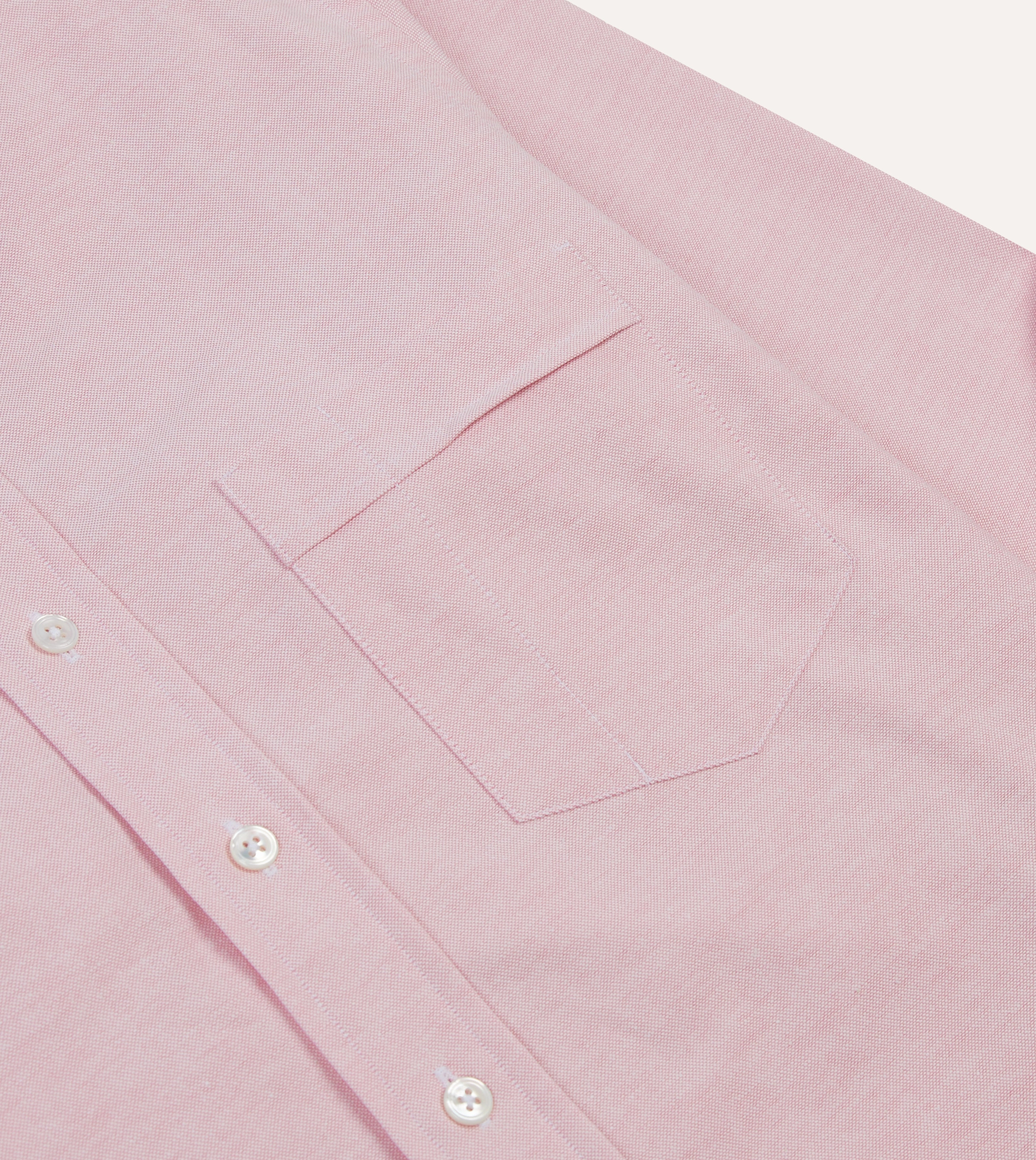 Evening Elegance Bright Pink Cotton Oxford Cloth Button-Down Shirt