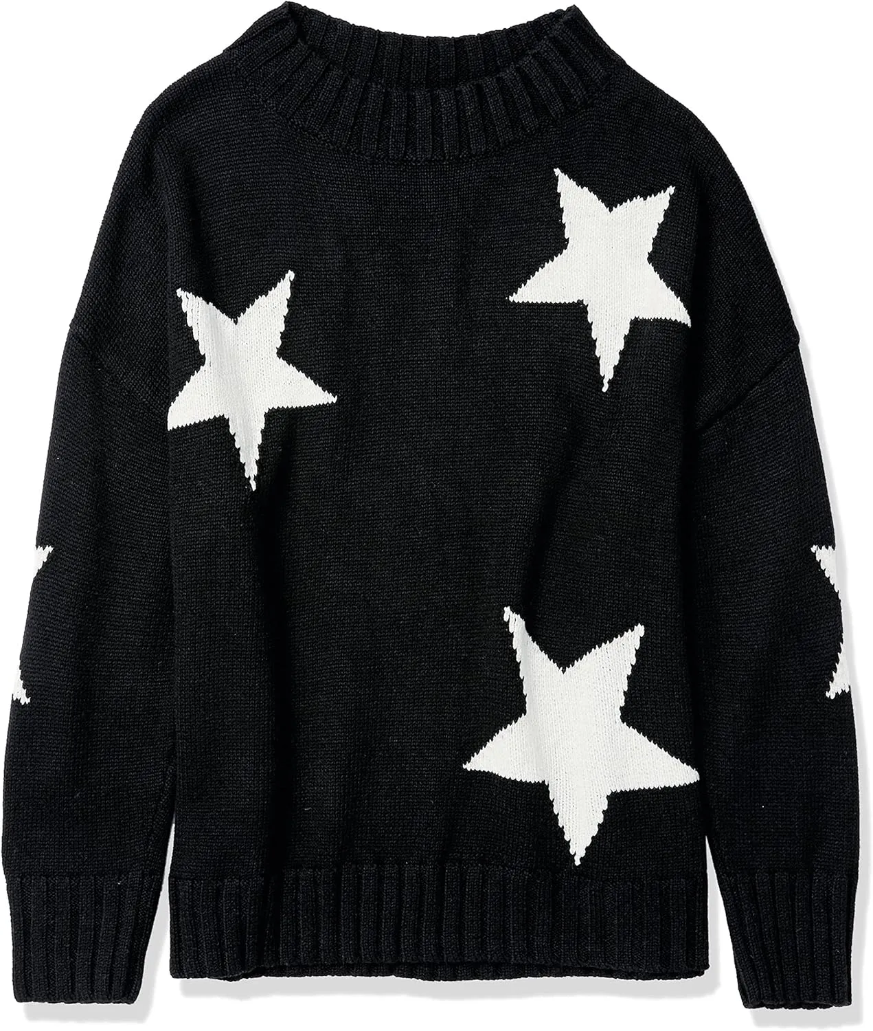 Cable Stitch Women's Intarsia Sweater  Star, Lightning Bolt, Heart Graphics Long Sleeve Crewneck Pullover Top