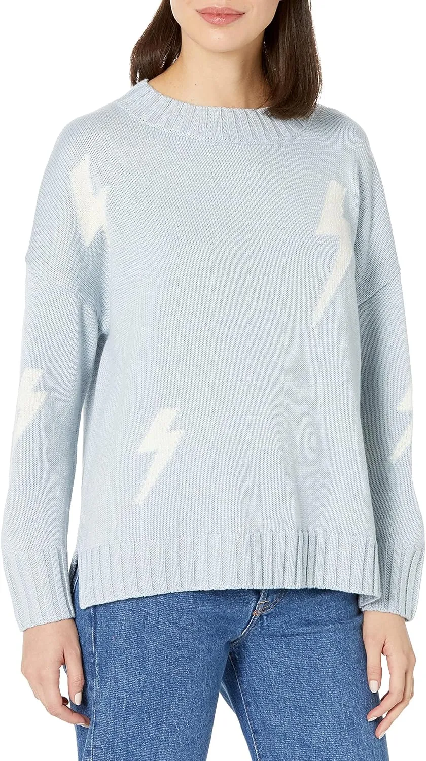 Cable Stitch Women's Intarsia Sweater  Star, Lightning Bolt, Heart Graphics Long Sleeve Crewneck Pullover Top