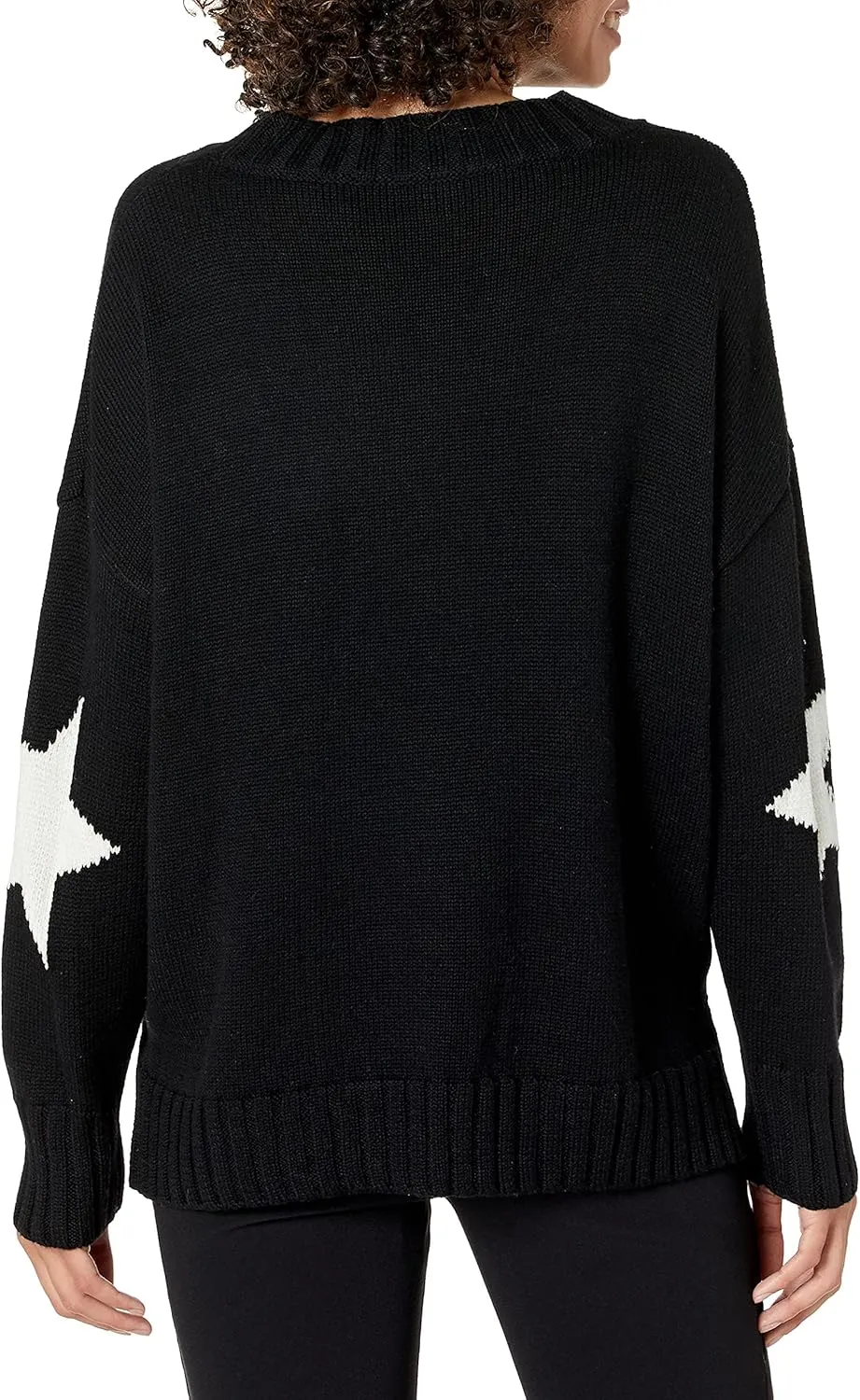 Cable Stitch Women's Intarsia Sweater  Star, Lightning Bolt, Heart Graphics Long Sleeve Crewneck Pullover Top