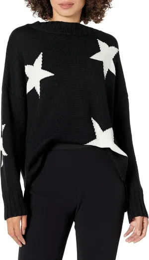 Cable Stitch Women's Intarsia Sweater  Star, Lightning Bolt, Heart Graphics Long Sleeve Crewneck Pullover Top