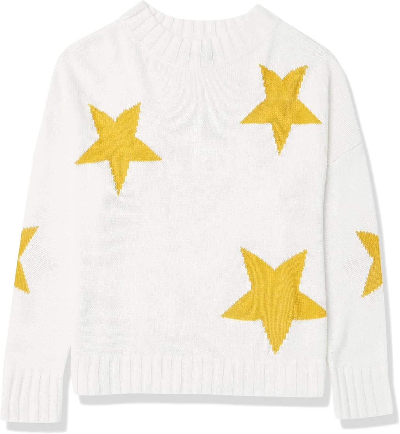 Cable Stitch Women's Intarsia Sweater  Star, Lightning Bolt, Heart Graphics Long Sleeve Crewneck Pullover Top