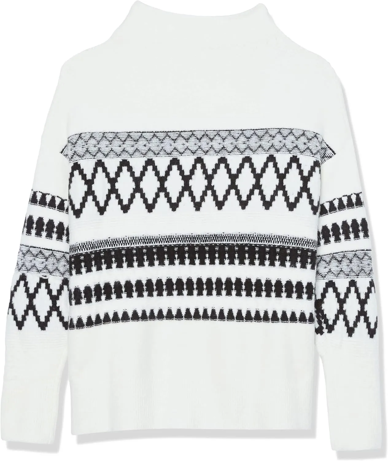 Cable Stitch Women's Mock Neck Cozy Sweater - Oversized Soft Long Sleeve Drop Shoulder High Low Hem Slouchy Pullover Top