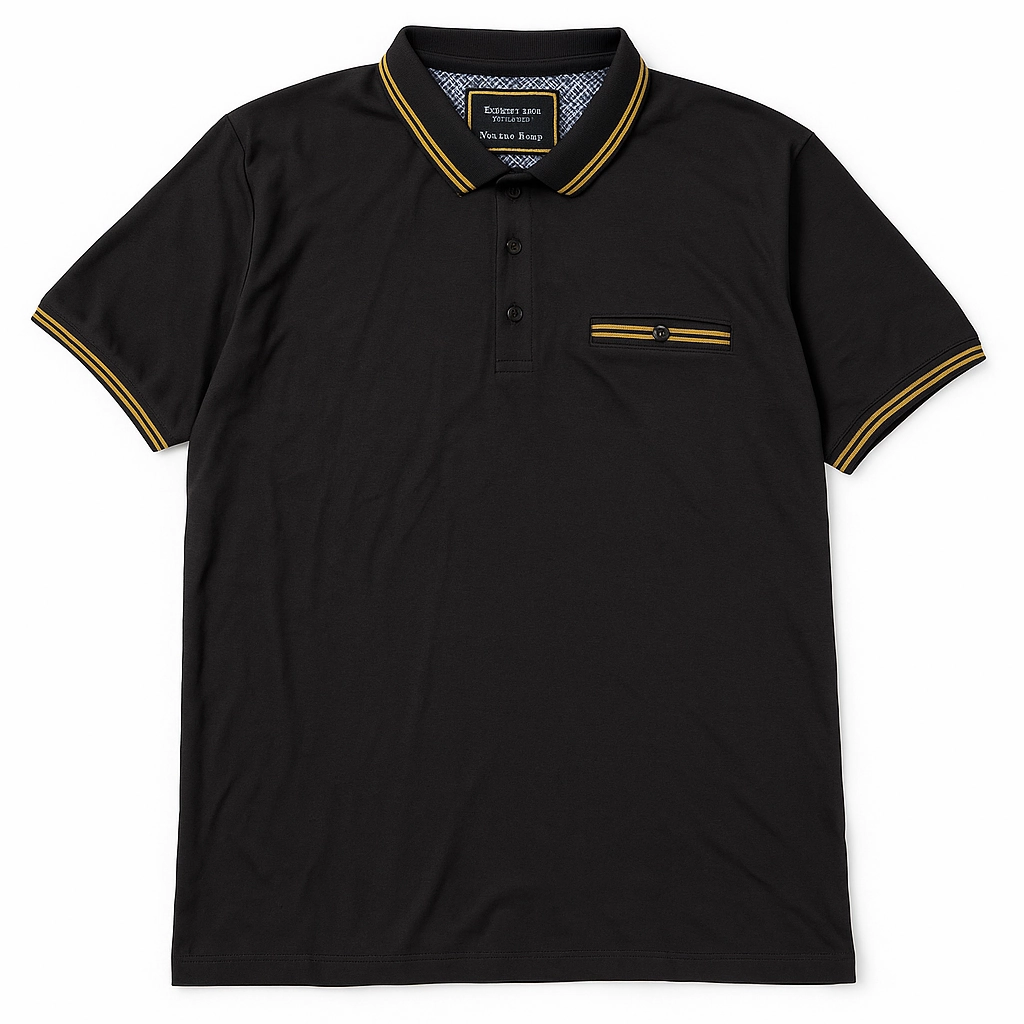 Functional Wear Cactus Premium Black Polo