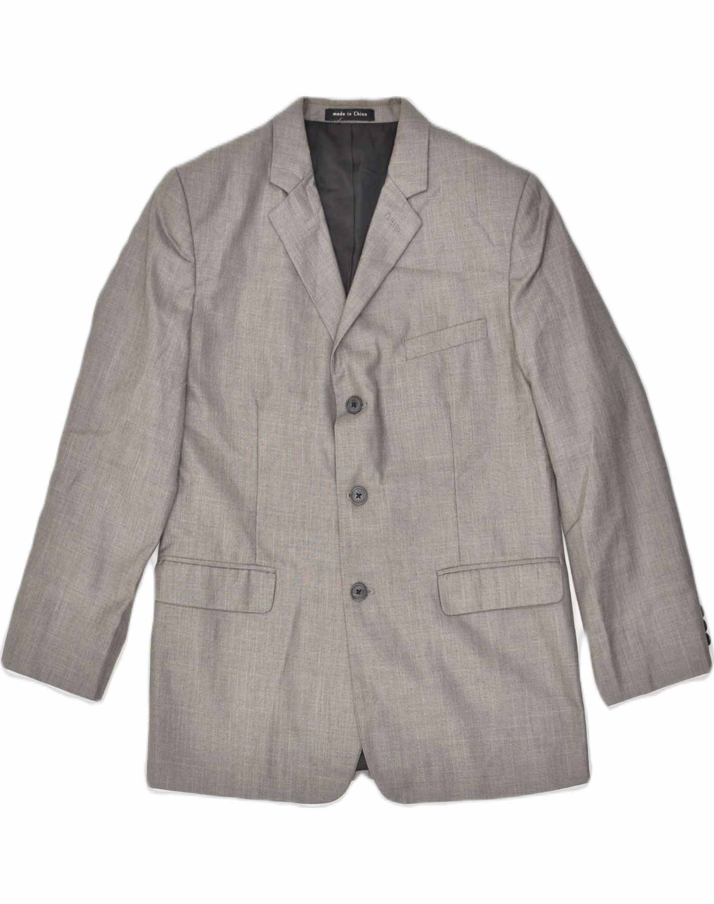 sunset WaterResistant Shell CALVIN KLEIN Boys 3 Button Blazer Jacket 15-16 Years Grey Polyester