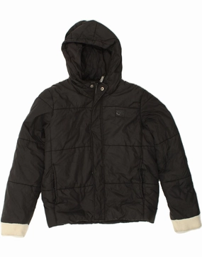 Indication CALVIN KLEIN JEANS Boys Hooded Padded Jacket 13-14 Years Black Polyester