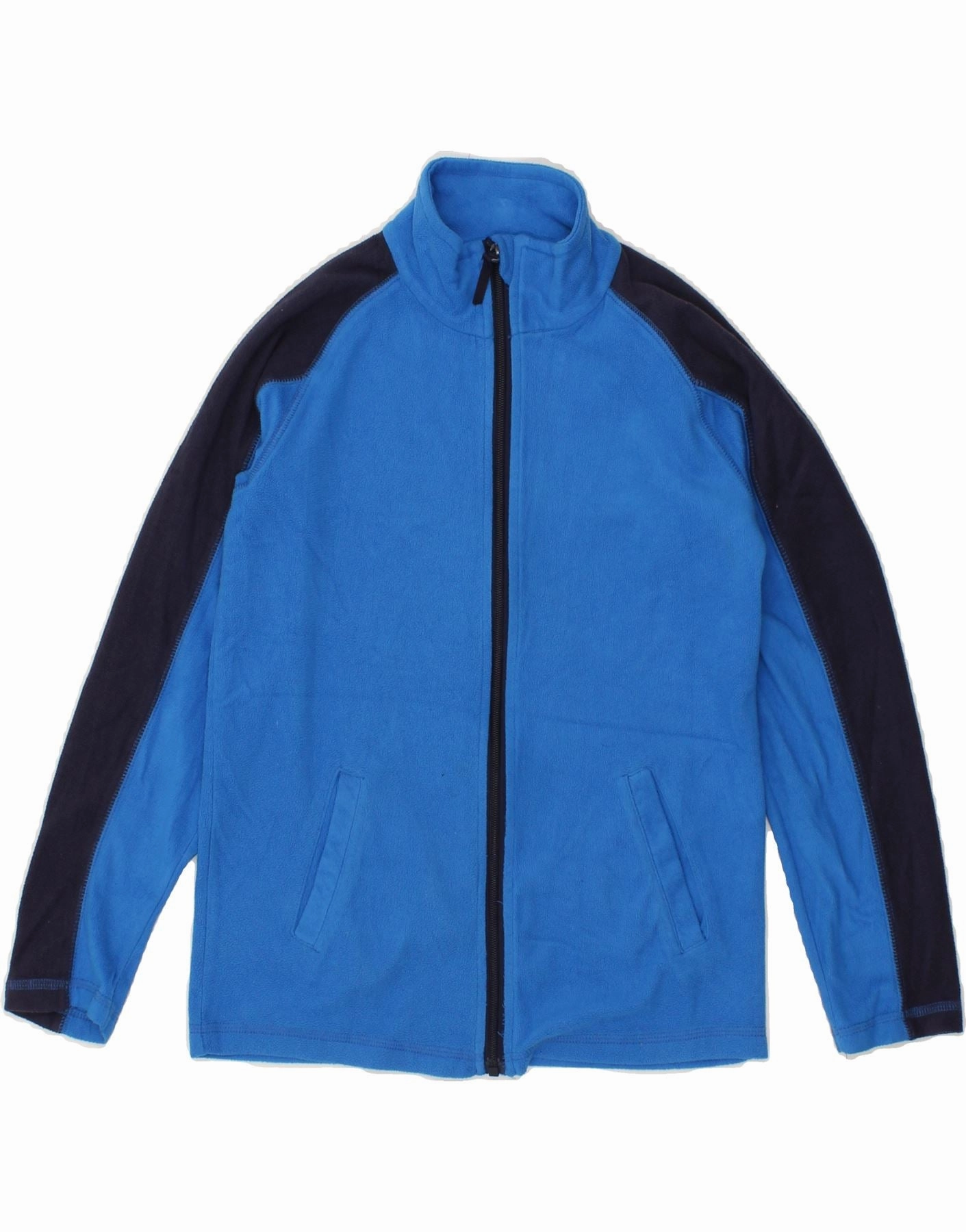MOUNTAIN WAREHOUSE Boys Fleece Jacket 9-10 Years Blue Colourblock Rain Adventure
