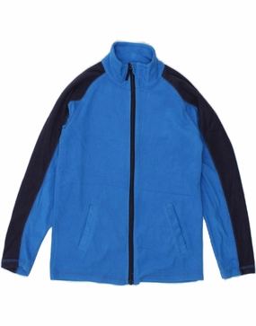 MOUNTAIN WAREHOUSE Boys Fleece Jacket 9-10 Years Blue Colourblock Rain Adventure