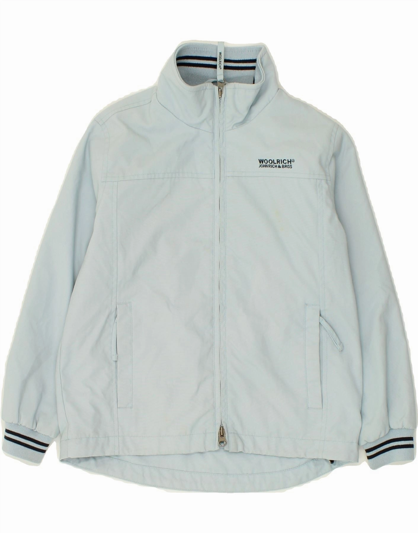 Knee Length WOOLRICH Boys Bomber Jacket 7-8 Years Blue Nylon