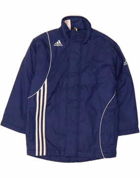 ADIDAS Boys Windbreaker Coat 7-8 Years Navy Blue Polyamide Bestseller License